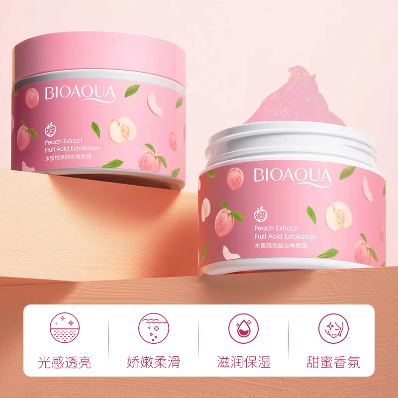 bioaqua peach extract fruit acid exfoliating face gel 140g 6 bioaqua peach extract fruit acid exfoliating face gel 140g 6